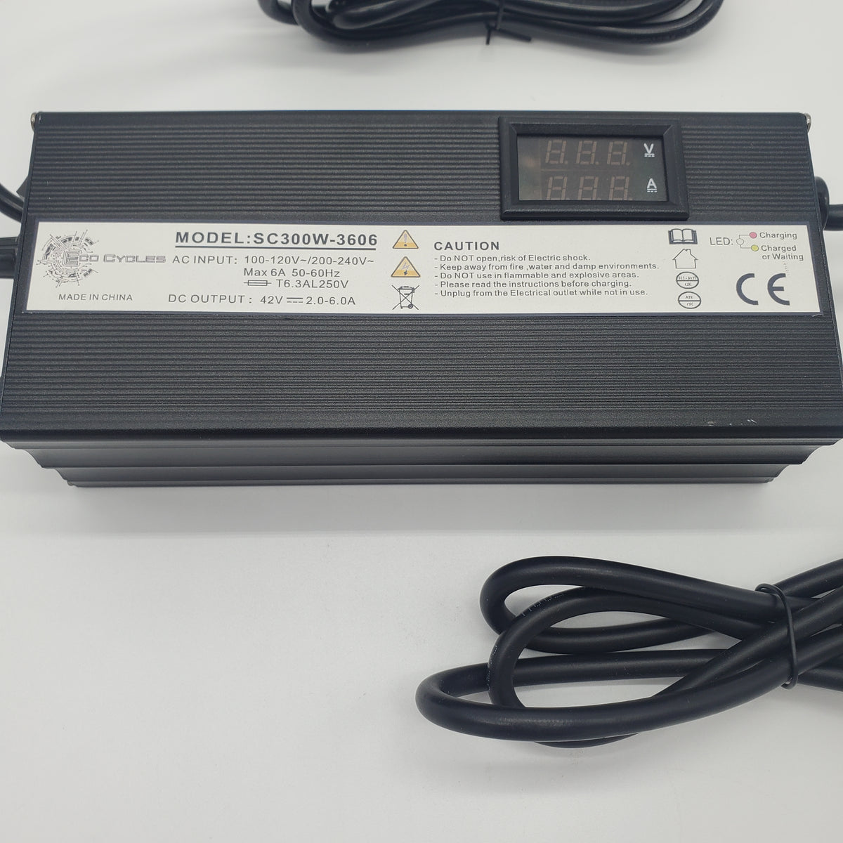 36v Advanced 300w Eco Charger - 2 to 6A - 80/90/100% - w/ Optional Adapters for Universal Use